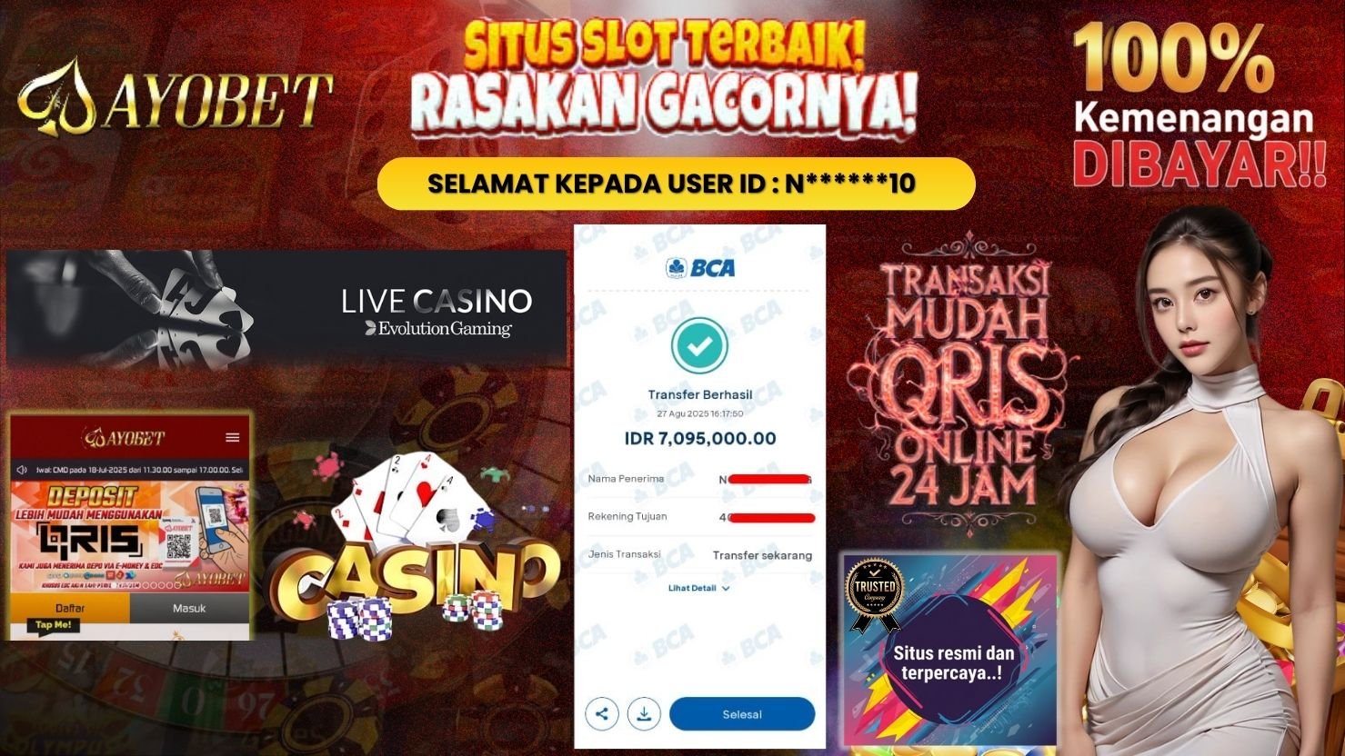 AYOBET JACKPOT LIVE CASINO BACCARAT
